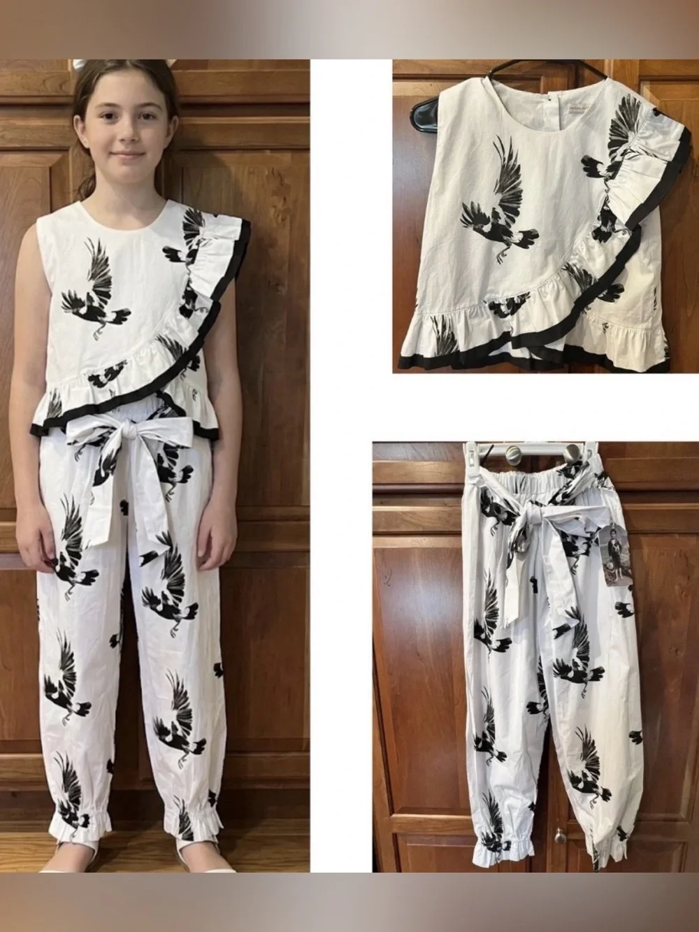 Carbon Soldier New Zealand Cotton 2 piece Girls Pantaloon set NEW Sz 14